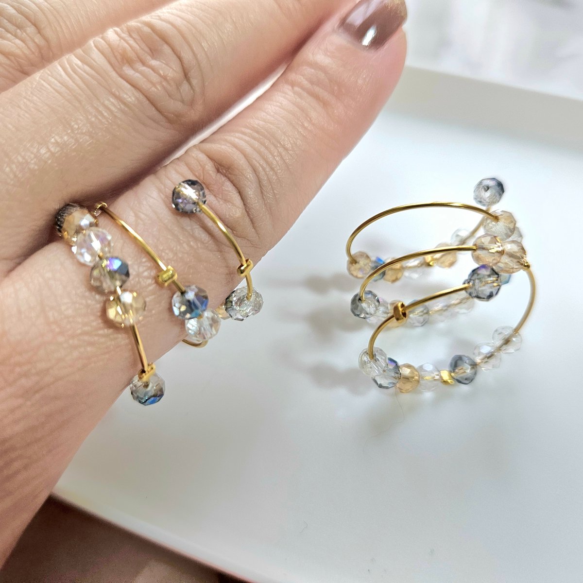 ●No.64  リング〈ガラスビーズ〉 ○No.64 リング〈ガラスビーズ〉