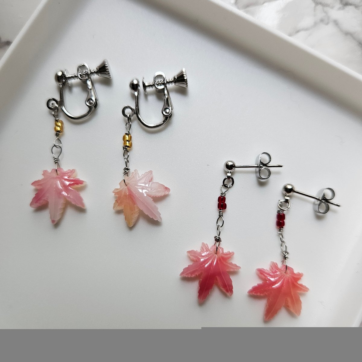 紅葉ピアス(イヤリング) | la flore(ラ・フローラ)花の女神が通う店 紅葉ピアス(イヤリング) | la flore(ラ・フローラ)花の女神が通う店