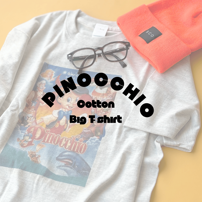 Disney pinocchio T-shirt ディズニー ピノキオ BIGサイズ Tシャツ