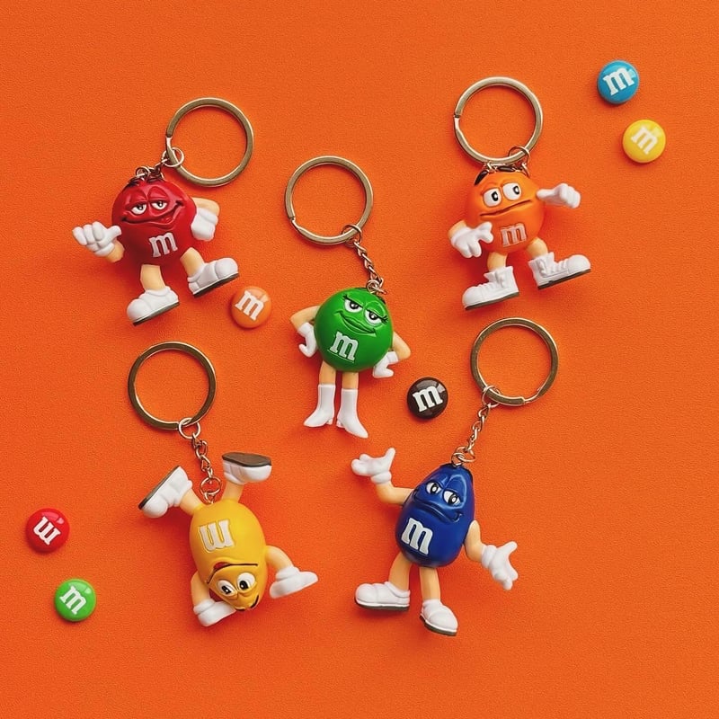 m&m's エムアンドエムズ PVC キーホルダー キーチェーン/BLUE | R%