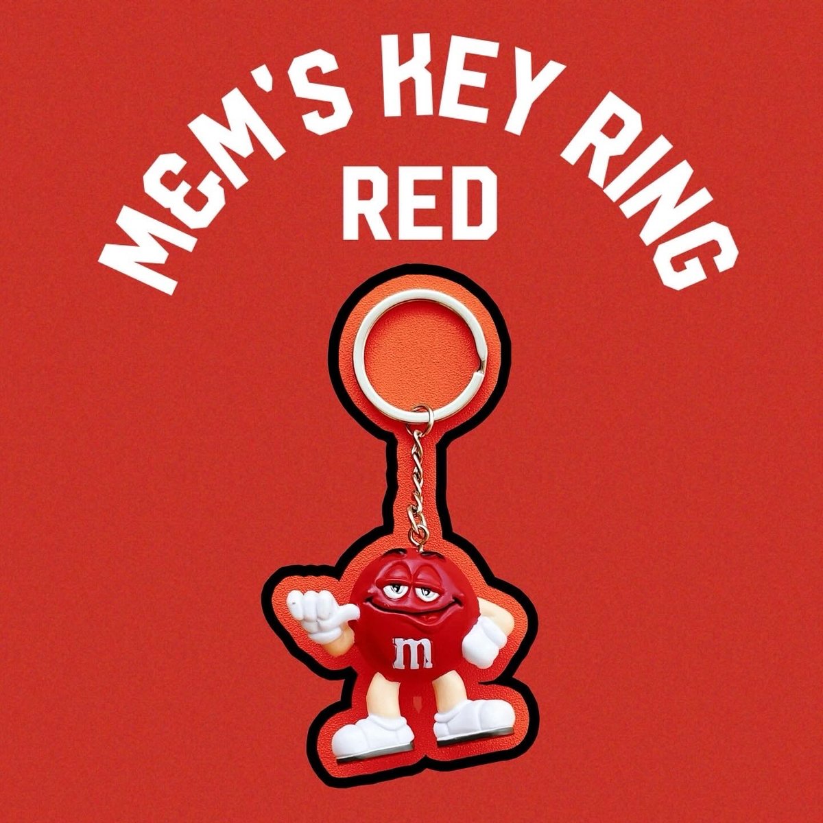 m&m's エムアンドエムズ PVC キーホルダー キーチェーン/RED | R%