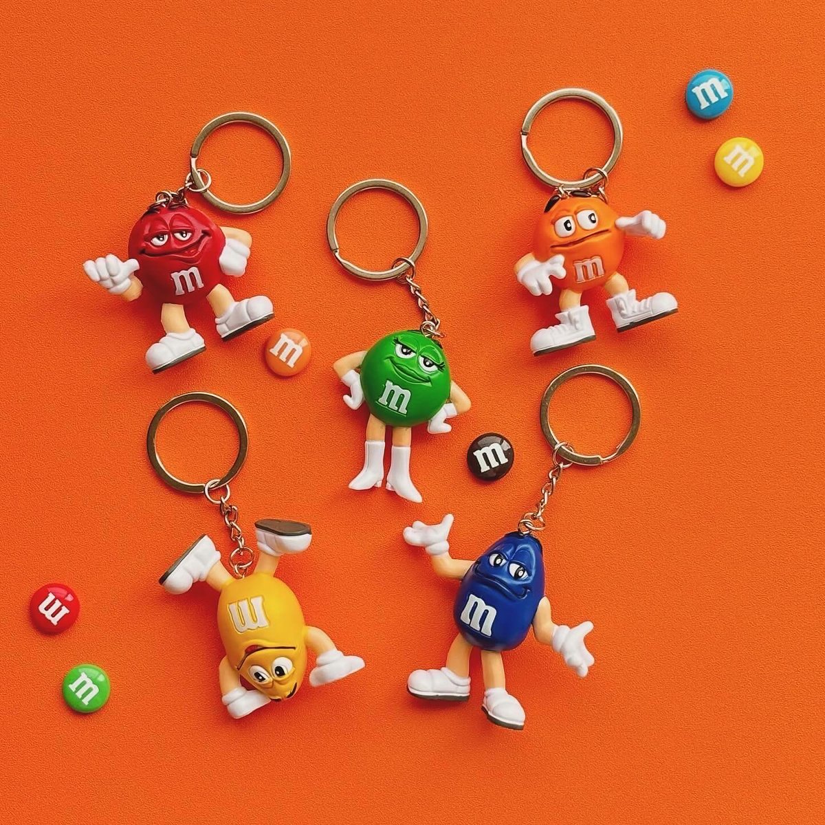 m&m's エムアンドエムズ PVC キーホルダー キーチェーン/YELLOW | R%