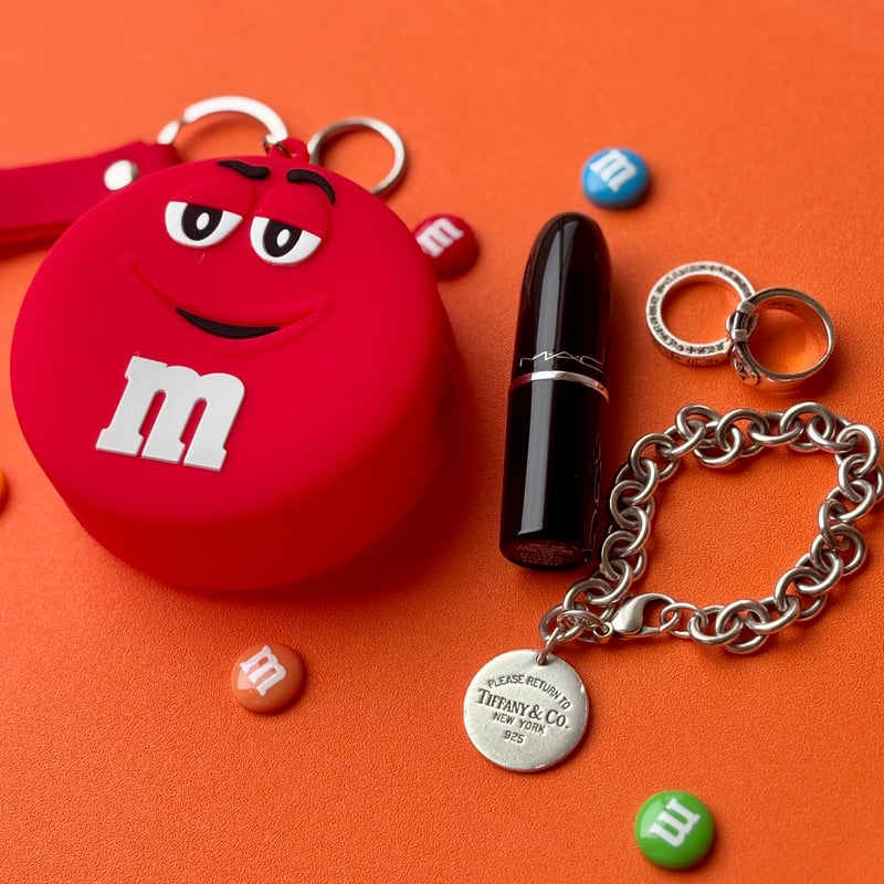 m&m's エムアンドエムズ ラバーコインケース / RED | R%