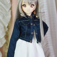 ショートジャケットの型紙【50cmソフビ】　Short jacket PDF Sewing Pattern for 50cm dolls (small 1/3 scale)