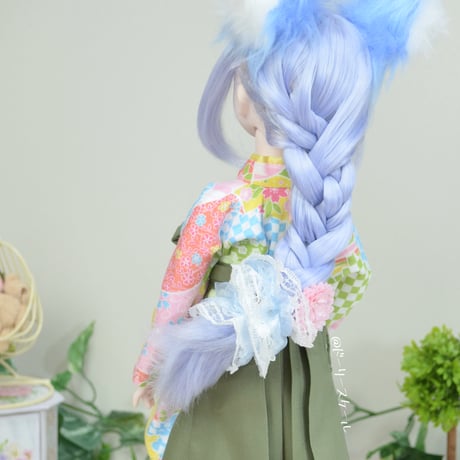 女袴の型紙【40,45cmソフビ】　Women's hakama PDF Sewing Pattern for 40 & 45cm dolls (1/4 scale)