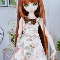 ストラップワンピースの型紙【40,45cmソフビ】　Strap dress PDF Sewing Pattern for 40 & 45cm dolls (1/4 scale)
