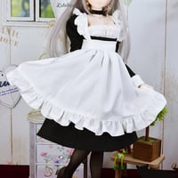 メイド服セット【50cmソフビ】　Maid Costume Set PDF Sewing Pattern for 50cm dolls (small 1/3 scale)