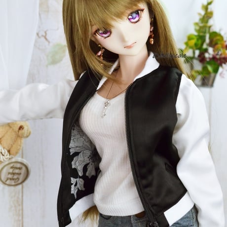 フライトジャケットの型紙【58cmソフビ】　Flight jacket PDF Sewing Pattern for 58cm dolls (1/3 scale)