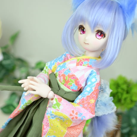 女袴の型紙【40,45cmソフビ】　Women's hakama PDF Sewing Pattern for 40 & 45cm dolls (1/4 scale)