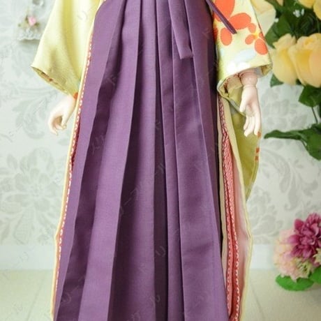女袴の型紙【58cmソフビ】　Women's hakama PDF Sewing Pattern for 58cm dolls (1/3 scale)