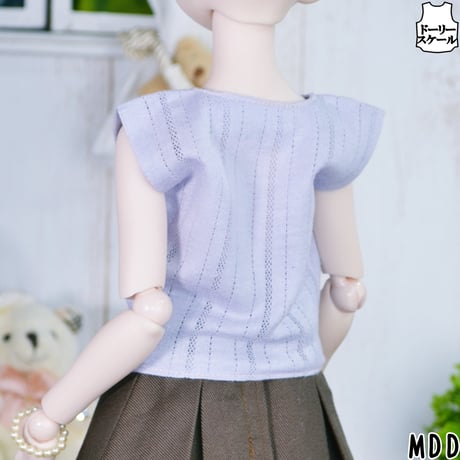 ノースリーブプルオーバーの型紙【40,45cmソフビ】Sleeveless pullover PDF Sewing Pattern for 40 & 45 cm dolls (1/4 scale)