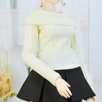 オフショルダーカットソーの型紙【50cmソフビ】Off-the-shoulder cut-saw PDF Sewing Pattern for 50cm dolls (small 1/3 scale)