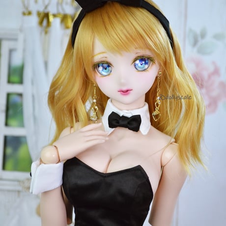 バニースーツの型紙【58cmソフビL寄】Bunny suit PDF Sewing Pattern for 58cm M & L gathered breasts dolls (1/3 scale)