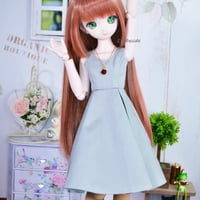 ボックスプリーツワンピースの型紙【40cmソフビ】　Box Pleated Dress PDF Sewing Pattern for 40cm dolls (1/4 scale)