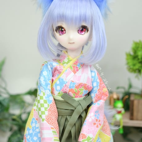 女袴の型紙【40,45cmソフビ】　Women's hakama PDF Sewing Pattern for 40 & 45cm dolls (1/4 scale)