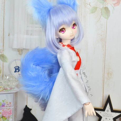 長じゅばんの型紙【40,45cmソフビ】　Long undergarment PDF Sewing Pattern for 40 & 45cm dolls (1/4 scale)