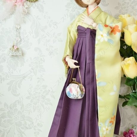 女袴の型紙【58cmソフビ】　Women's hakama PDF Sewing Pattern for 58cm dolls (1/3 scale)