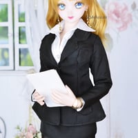 総裏地ブレザーの型紙【58cmソフビL,LL】　Full Lining Blazer PDF Sewing Pattern for 58cm L & LL dolls (1/3 scale)