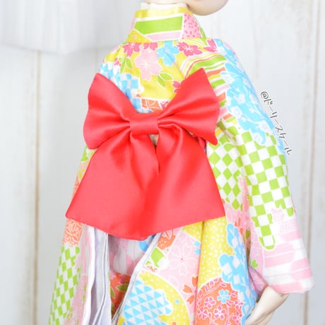 着物フルセット【40cmソフビ】　Complete kimono Set PDF Sewing Pattern for 40cm dolls (1/4 scale)
