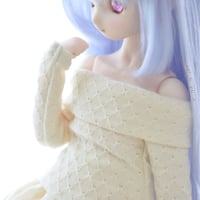 オフショルダーカットソーの型紙【40,45cmソフビ】Off-the-shoulder cut-saw PDF Sewing Pattern for 40&45cm dolls (1/4 scale)