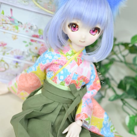 女袴の型紙【40,45cmソフビ】　Women's hakama PDF Sewing Pattern for 40 & 45cm dolls (1/4 scale)