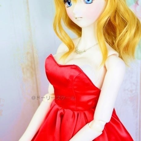 ドレス上の型紙【58cmソフビL寄】　Upper dress PDF Sewing Pattern for 58cm L gathered breasts dolls (1/3 scale)