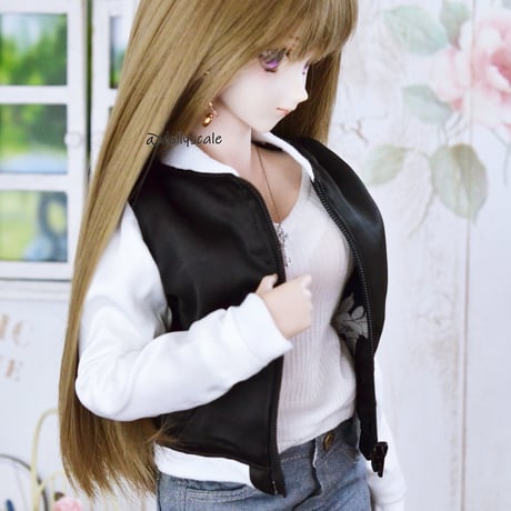 フライトジャケットの型紙【58cmソフビ】　Flight jacket PDF Sewing Pattern for 58cm dolls (1/3 scale)