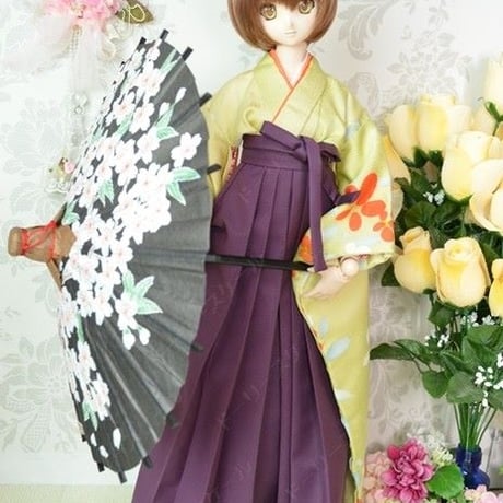 女袴の型紙【58cmソフビ】　Women's hakama PDF Sewing Pattern for 58cm dolls (1/3 scale)
