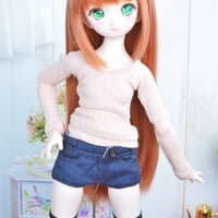 広開きVネックカットソーの型紙【40,45cmソフビ】Wide open v-neck cut-saw PDF Sewing Pattern for 40&45cm dolls (1/4 scale)