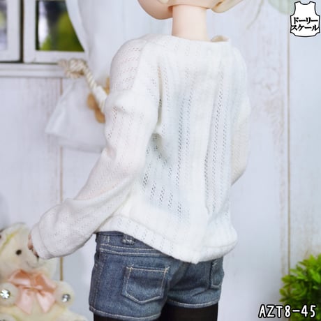 Vネックドロップショルダーの型紙【40,45cmソフビ】　V-neck drop shoulder PDF Sewing Pattern for 40 & 45cm dolls (1/4 scale)