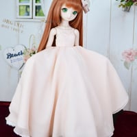 ドレス下ロングの型紙【40,45cmソフビ】　Lower long dress PDF Sewing Pattern for 40 & 45cm dolls (1/4 scale)