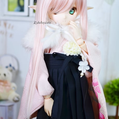 女袴の型紙【40,45cmソフビ】　Women's hakama PDF Sewing Pattern for 40 & 45cm dolls (1/4 scale)