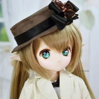 キャノチエ(カンカン帽)の型紙【9インチ】　Canotier PDF Sewing Pattern for 40 & 45 & 58cm dolls (1/4 & 1/3 scale)
