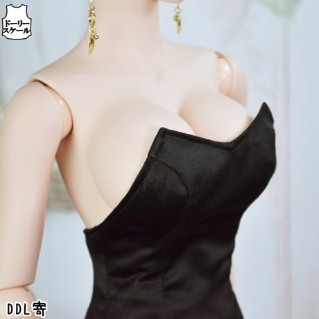 バニースーツの型紙【58cmソフビL寄】Bunny suit PDF Sewing Pattern for 58cm M & L gathered breasts dolls (1/3 scale)