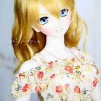 オフショルダーフリルトップスの型紙【58cmソフビ】　Off-Shoulder Frill Top PDF Sewing Pattern for 58cm dolls (1/3 scale)
