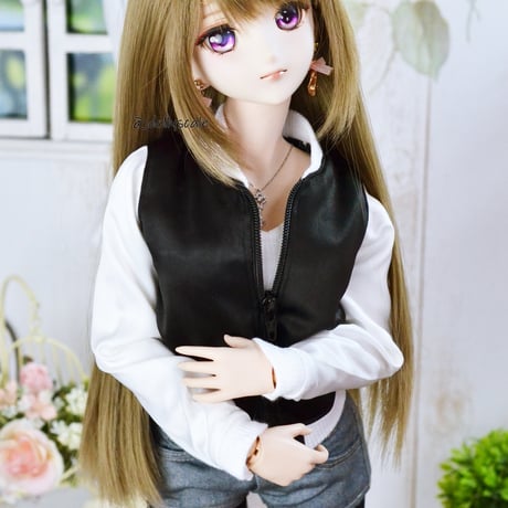 フライトジャケットの型紙【58cmソフビ】　Flight jacket PDF Sewing Pattern for 58cm dolls (1/3 scale)