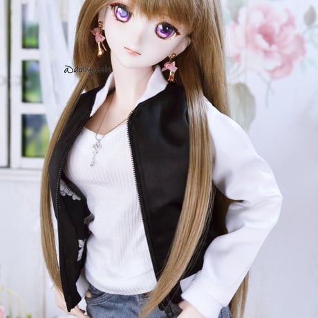 フライトジャケットの型紙【58cmソフビ】　Flight jacket PDF Sewing Pattern for 58cm dolls (1/3 scale)