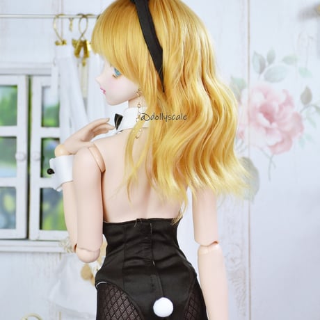 バニースーツの型紙【58cmソフビL寄】Bunny suit PDF Sewing Pattern for 58cm M & L gathered breasts dolls (1/3 scale)