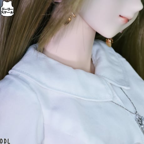 フラットカラーシャツワンピースの型紙【58cmL】Flat Collar Shirt Dress PDF Sewing Pattern for 58cmL dolls(1/3 scale)