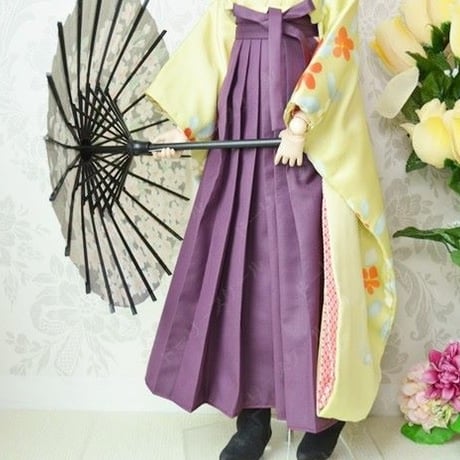 女袴の型紙【58cmソフビ】　Women's hakama PDF Sewing Pattern for 58cm dolls (1/3 scale)