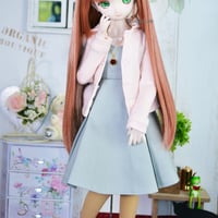ぱかワンピセット【40cmソフビ】　Hoodie and Dress Set PDF Sewing Pattern for 40cm dolls (1/4 scale)