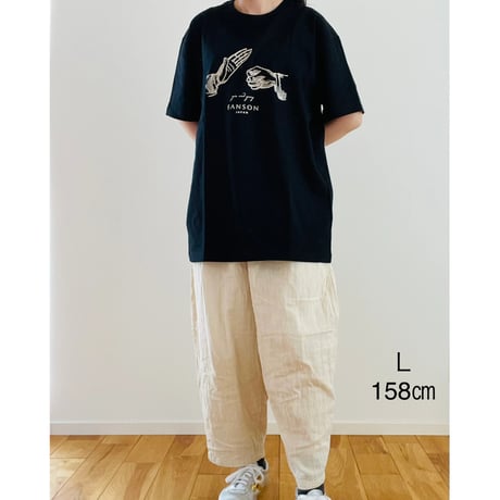 オーガニック・コットンＴシャツ「武」  黒