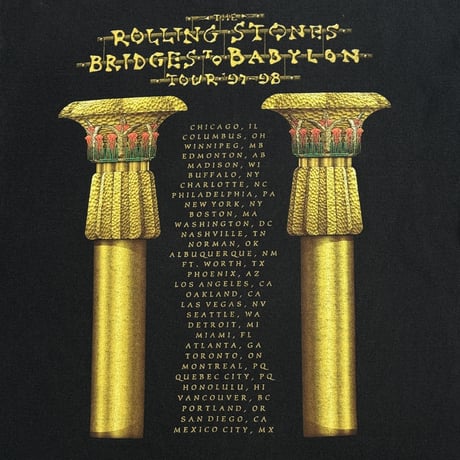 THE ROLLING STONES "BRIDGE TO BABYLON TOUR 97-98" ANVIL X-LARGE 1407