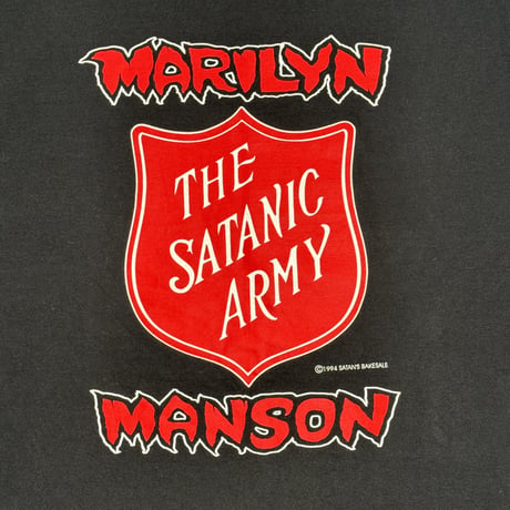 MARILYN MANSON "THE SATANIC ARMY" FRUIT OF THE LOOM X-LARGE 916