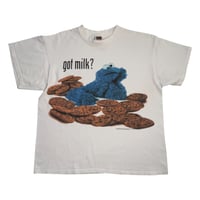 SESAME STRRET【Cookie Monster got milk?】 FRUIT OF THE LOOM X-LARGE セサミストリート 860