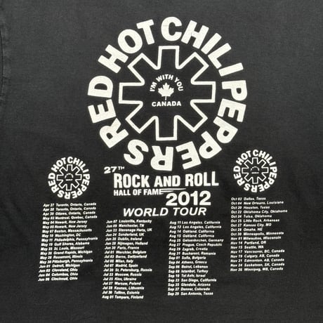 RED HOT CHILI PEPPERS "ROCK AND ROLL HALL OF FAME WORLD TOUR 2012" STEDMAN LARGE 324
