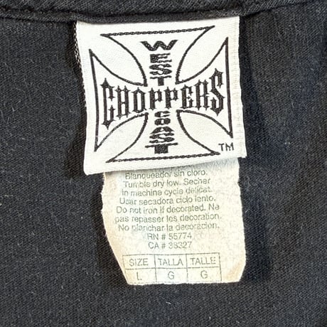 WEST COAST CHOPPERS "SKULL HELMET BLACK " LS WCC TAG LARGE 2638
