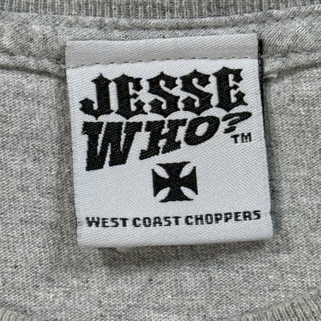 WEST COAST CHOPPERS "BRAND LOGO GRAY" JESSE WHO? FITS LIKE LARGE 1434
