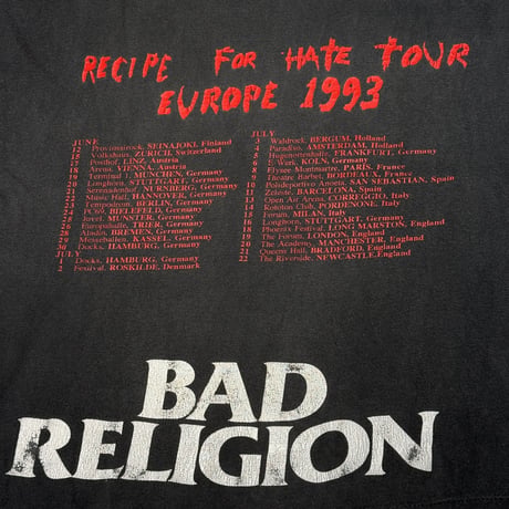 BAD RELIGION "RECIPE FOR HATE TOUR EUROPE 1993" X-LARGE 1319
