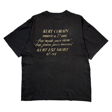 NIRVANA KURT COBAIN "KURT EST MORT 67-94" FITS LIKE X-LARGE 1765